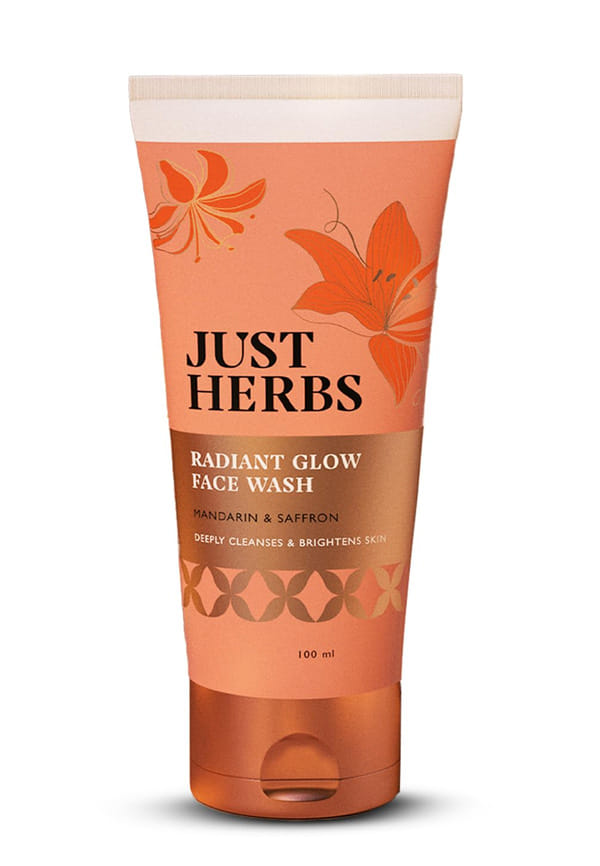 Just Herbs Radiant Glow Face Wash with Mandarin & Saffron Just Herbs Radiant Glow Face Wash with Mandarin & Saffron