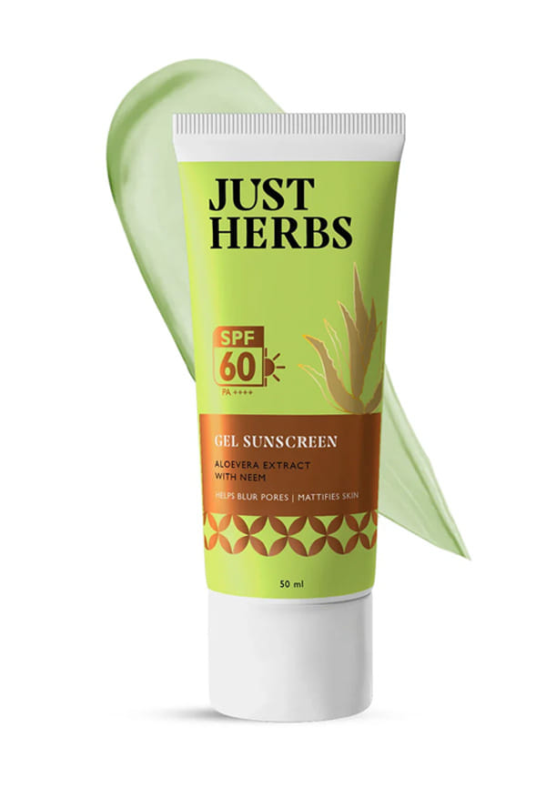 Just Herbs Gel Primer Sunscreen with Aloe Vera Extract & Neem