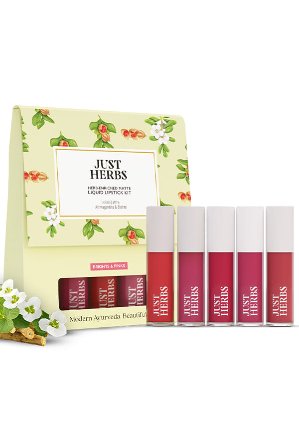 Mini Herb-Enriched Matte Liquid Lipstick Kit - Set of 5