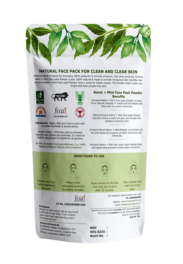 Neem + Mint Face Pack Powder – thumbnail 2