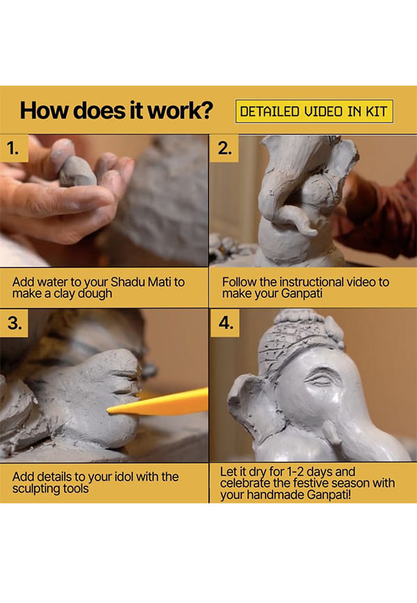 DIY Shadu Mati Ganpati Kit – thumbnail 3