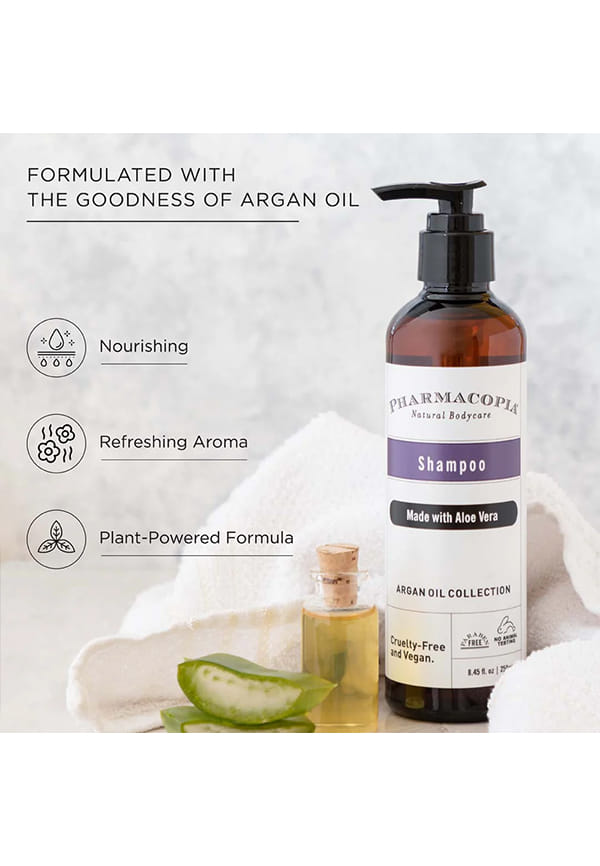 Pharmacopia Argan Oil & Aloe Vera Organic Shampoo – thumbnail 2