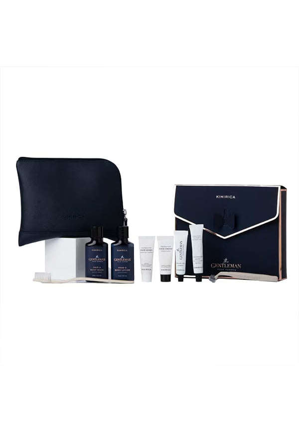 Gentleman Bath Care Travel Case Gift Set with Leather Travel Bag – thumbnail 4