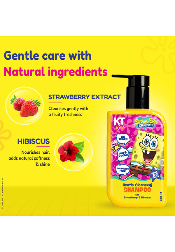 Gentle Cleansing Shampoo with Strawberry & Hibiscus for Girls 3-7 Year – thumbnail 5