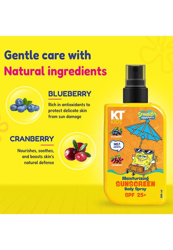Baby Sun Protection SPF25+ Face & Body Spray with Blueberry & Cranberry Extracts – thumbnail 5