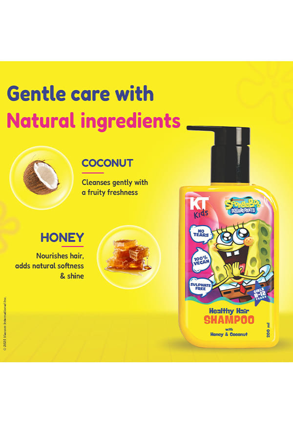 Healthy Hair Shampoo with Honey & Coconut for Girls 8-12 Year – thumbnail 5