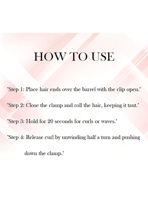Ionic Hair Tong – Ceramic Coating Curling Iron for Smooth, Healthy Curls Hair Curler – thumbnail 3