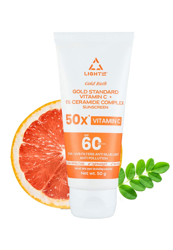 Gold Rush Gold Standard Vitamin C + 1% Ceramide Complex Sunscreen, Spf 60 Pa ++++