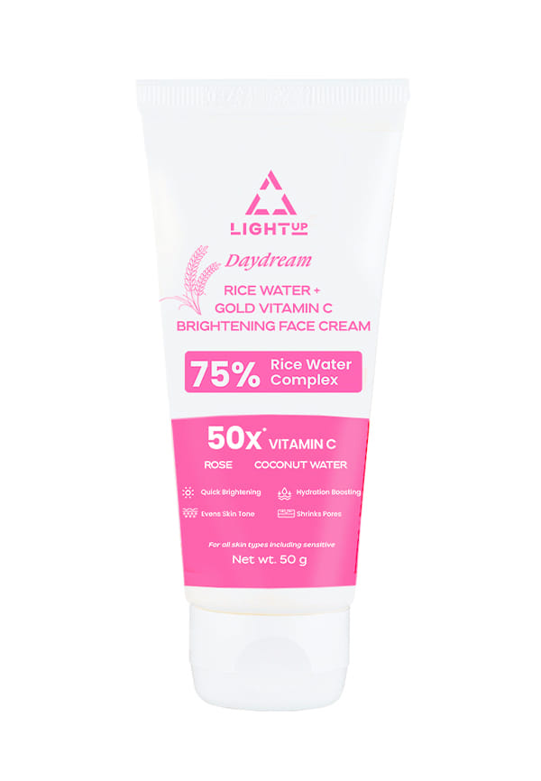 Daydream Rice Water Brightening Face Cream with 75% Rice Water Complex, Rose & Coconut Water