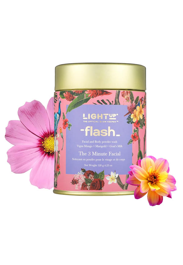 Flash Face & Body De-tan and Brightening Ubtan - 3 Minute Facial in a Jar
