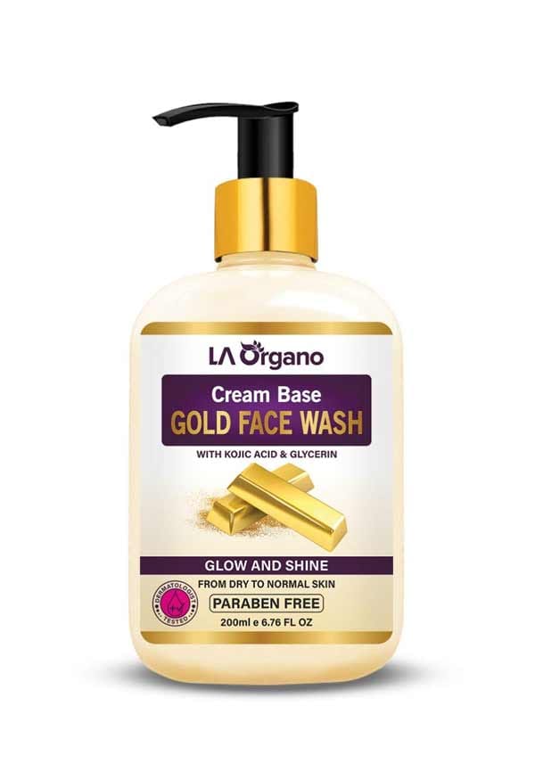 Cream Base Gold Face Wash For Dry to Normal Skin