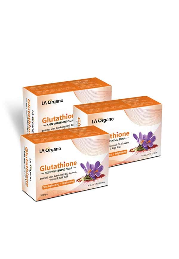 Glutathione Kumkumadi Skin Lightening & Brightening Soap | Size: 300 gm By  LA Organo