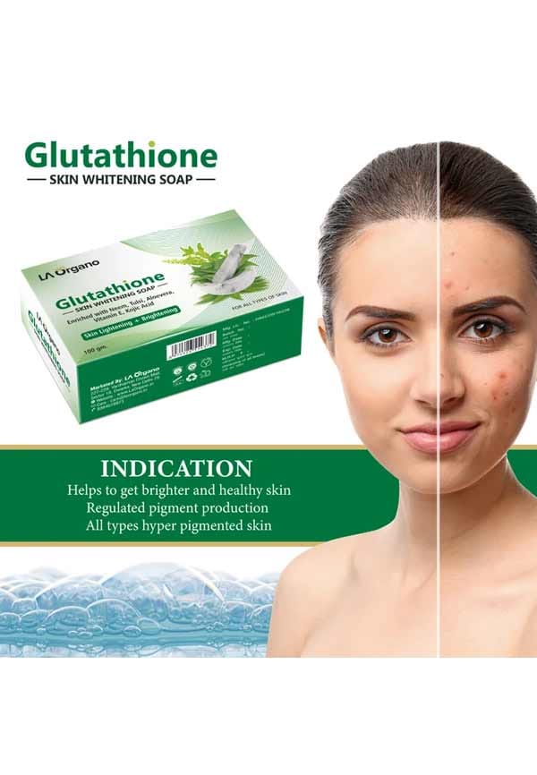 Glutathione Neem & Tulsi Skin Lightening & Brightening Soap