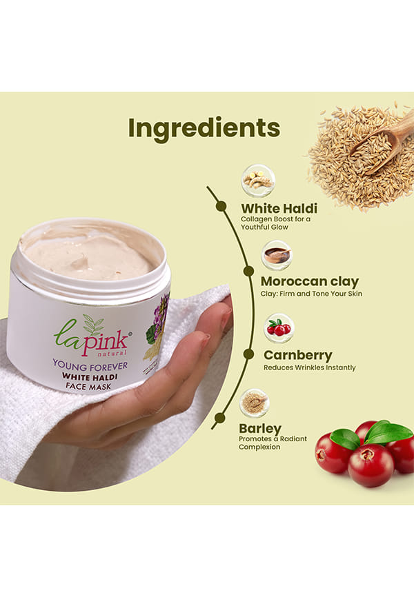 Young Forever Face Mask With White Haldi & Bakuchi To Enhance Radiance – thumbnail 4