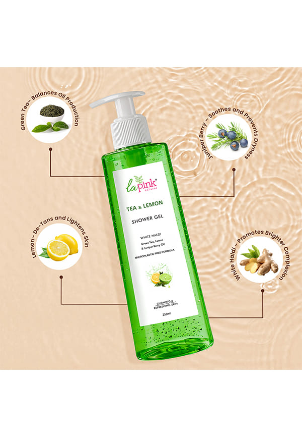 Tea & Lemon Shower Gel with White Haldi for Glowing and Refreshing Skin – thumbnail 3