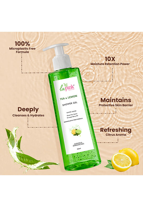 Tea & Lemon Shower Gel with White Haldi for Glowing and Refreshing Skin – thumbnail 3