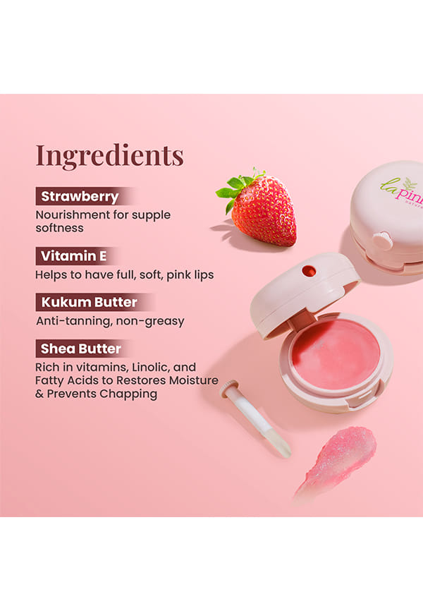 Strawberry Lip Care with White Haldi for Shiny & Natural Tint – thumbnail 5