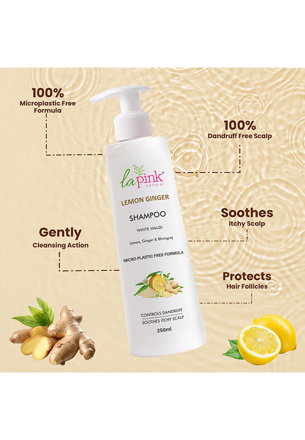 Lemon Ginger Shampoo with White Haldi to Control Dandruff & Soothe Itchy Scalp – thumbnail 2