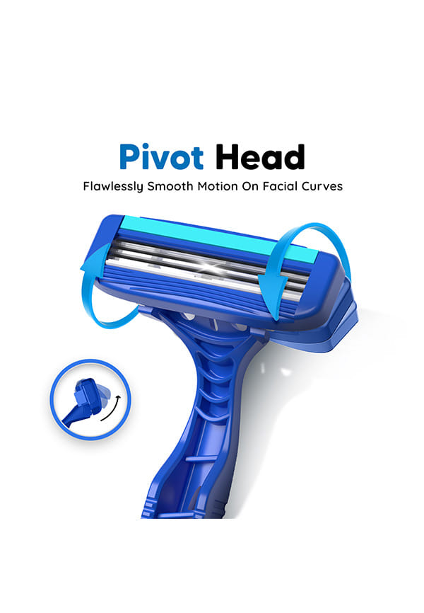 LetsShave Pro 3 Plus Disposable Shaving Razors for Men, Pack of 5, Shaving Blade For Men, Manual Shaving Razor for Men – thumbnail 4