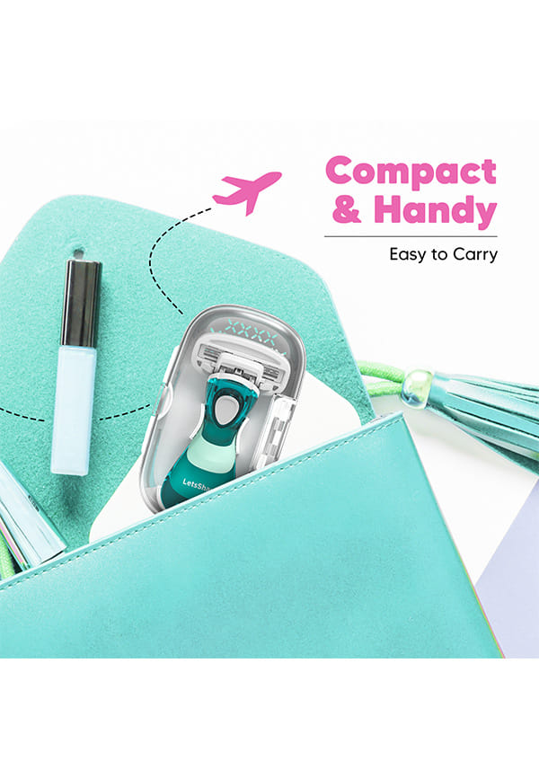 LetsShave Evior Flyy Shaving Razor Value Set For Women, 2 Blades + 1 Handle, Open Flow Cartridge, Dual Moisture Bar & Micro Comb Guard Bar, Razor For Women – thumbnail 7