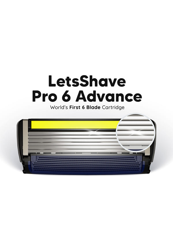LetsShave Pro 6 Advance Manual Shaving Razor Blades Refills (Cartridge), Pack of 2, World's First 6-Blade & Precison Back Blade with Argan Oil & Aloe Vera Infused Moisture Bar, Blades for Men – thumbnail 2
