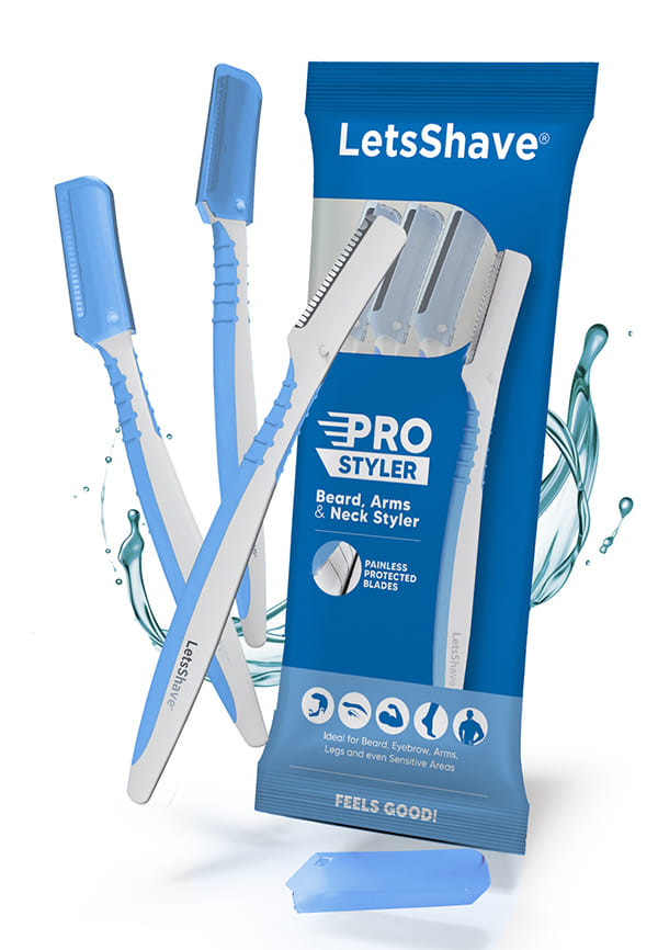 LetsShave Pro Styler for Men Beard, Reusable, Pack of 3, Beard Shaper, Multi Grooming, Face Razor for Men, Beard Pen Styler, 60 Days of Styling