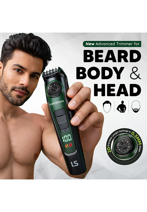 All-in-One Beard, Body & Head Trimmer for Men with 20 Length Settings | USB-C Fast Charging | 120 Min Runtime | LED Display | Free Pro Styler | 24 Months Warranty – thumbnail 3
