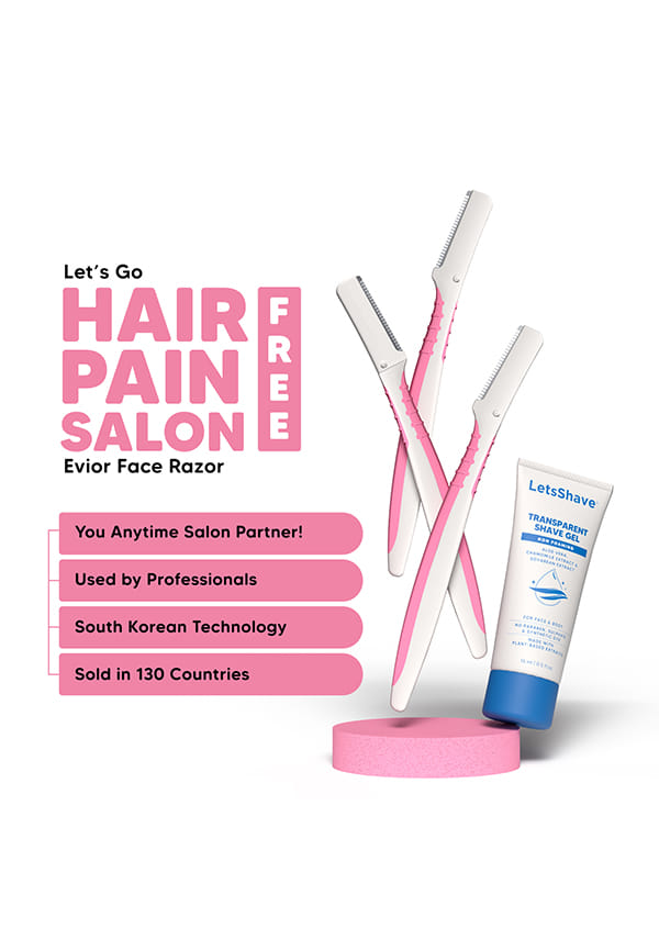 LetsShave Evior Face & Eyebrow Razor For Women - Pack of 6 + Free Transparent Shave Gel 15ml | Skin-Safe Hair Removal Razors | For Eyebrows, Upper Lip, Forehead, Peach Fuzz | 300 Days of Dermaplaning – thumbnail 2