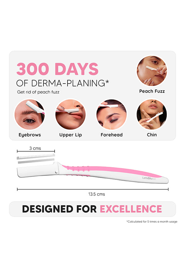 LetsShave Evior Face & Eyebrow Razor For Women - Pack of 6 + Free Transparent Shave Gel 15ml | Skin-Safe Hair Removal Razors | For Eyebrows, Upper Lip, Forehead, Peach Fuzz | 300 Days of Dermaplaning – thumbnail 5