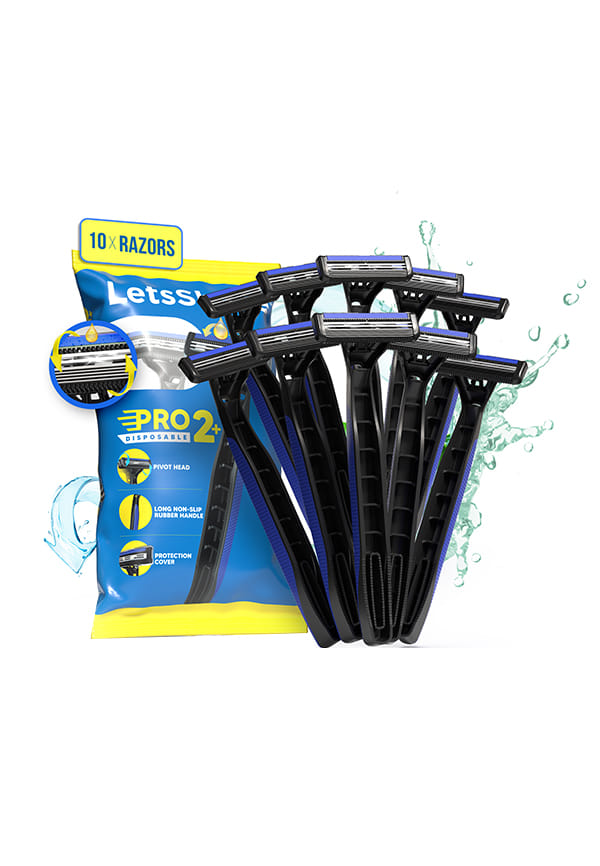 LetsShave Men Dorco Pace 2 Plus Disposable Razor (Pack of 10)