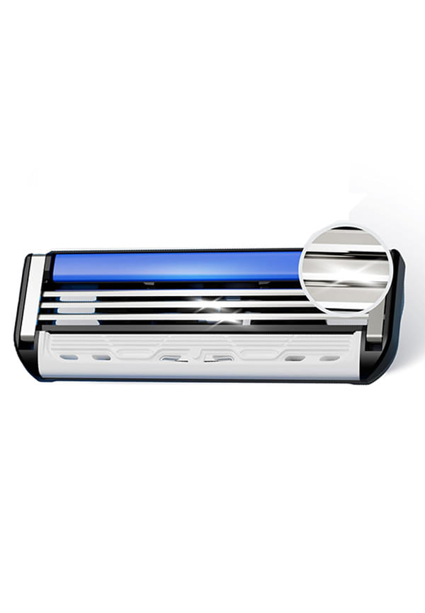 LetsShave Pro 3 Advance Shaving Razor Blades Refill (Cartridges), Pack of 8, World's First 3 Blade with Rubber Guard & Open Flow Architecture, Blades for Men LetsShave Pro 3 Advance Shaving Razor Blades Refill (Cartridges), Pack of 8, World's First 3 Blade with Rubber Guard & Open Flow Architecture, Blades for Men