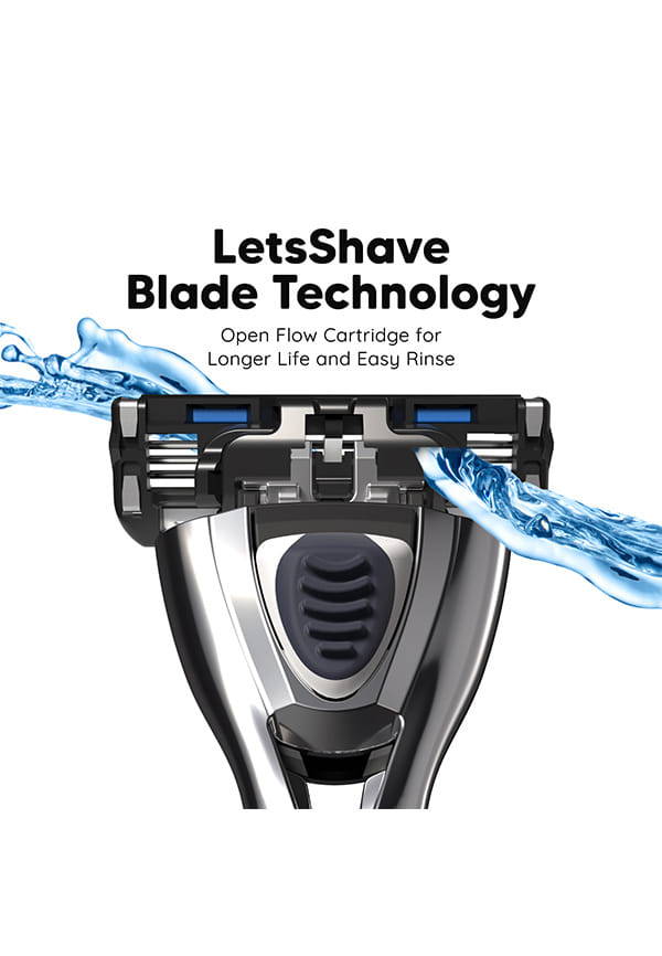 LetsShave Pro 3 Advance Shaving Razor Blades Refill (Cartridges), Pack of 8, World's First 3 Blade with Rubber Guard & Open Flow Architecture, Blades for Men – thumbnail 6