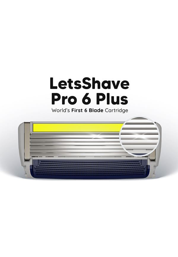 LetsShave Pro 6 Plus Manual Shaving Razor Blades Refills (Cartridge), Pack of 8, World's First 6-Blade & Precison Back Blade with Argan Oil & Aloe Vera Infused Moisture Bar, Blades for Men – thumbnail 2