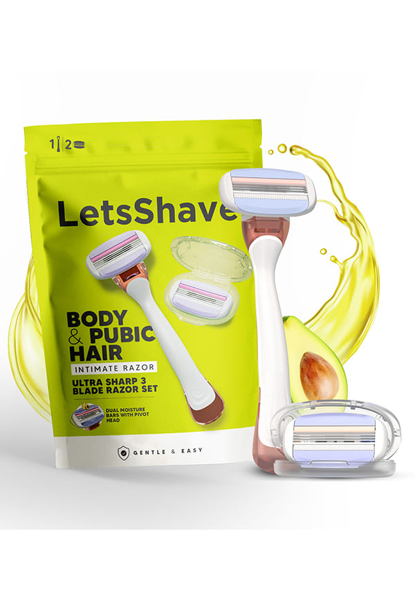 LetsShave Body and Pubic Hair Razor Ultra Sharp 3 Blade Razor Set, Intimate Razor, Dual Moisture Bar with Pivot Head, Private Part Razor for Men (Body and Pubic Hair Razor) LetsShave Body and Pubic Hair Razor Ultra Sharp 3 Blade Razor Set, Intimate Razor, Dual Moisture Bar with Pivot Head, Private Part Razor for Men (Body and Pubic Hair Razor)