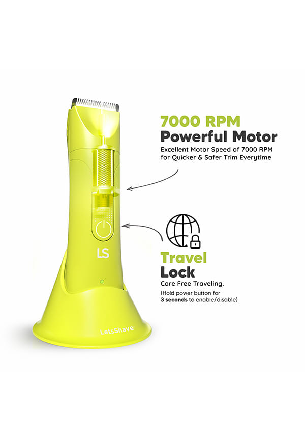 LetsShave Trimmer Men for Private Parts + 1 Groin Area Mist 50ml | Waterproof Body Groomer with Skin-Safe Ceramic Blades | LED Spotlight | Groin Trimmer, Body Trimmer for Man, Body Groomer for Men – thumbnail 6