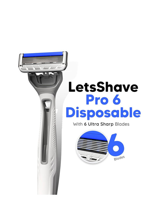 LetsShave Pro 6 Portable Razor for Men (Pack of 2) – World's first 6 Blade Portable-Razor Set | Precision Shave for Travel & Daily Grooming – thumbnail 2