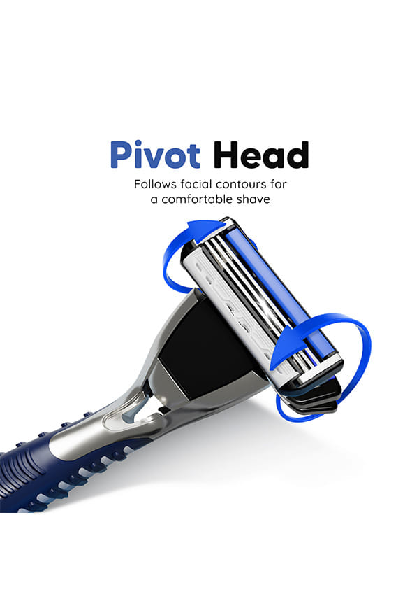 LetsShave Pro 3 Advance Shaving Razor Blades Refill (Cartridges), Pack of 12, World's First 3 Blade with Rubber Guard & Open Flow Architecture, Blades for Men – thumbnail 6