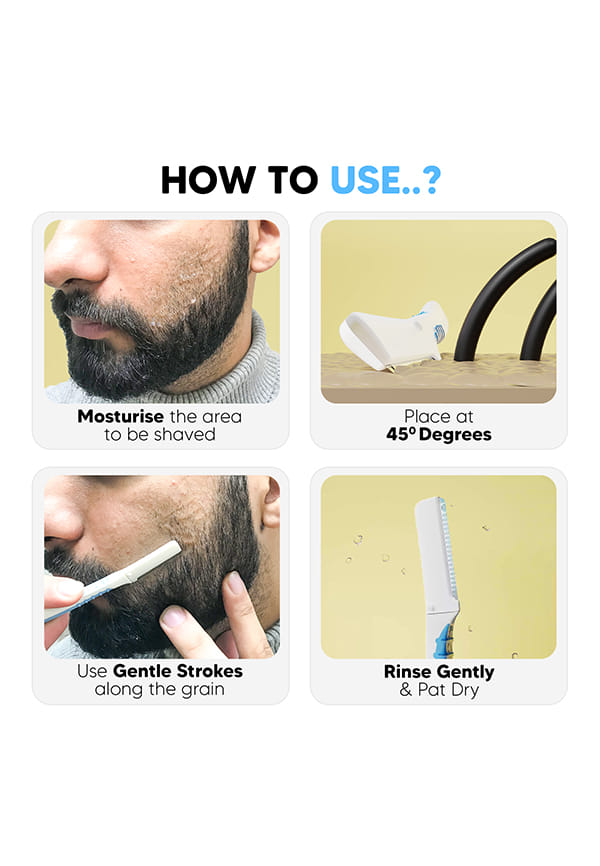 LetsShave Pro Styler for Men Beard, Reusable, Pack of 6, +1 Transparent Shave Gel 15ml, Beard Shaper, Multi Grooming, Face Razor for Men, Beard Pen Styler, 120 Days of Styling – thumbnail 4