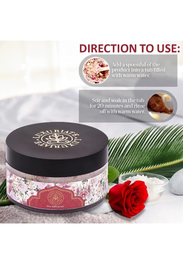 Natural and Mineral Rich Rose Flavored Bath and Foot Spa Bathing Salt Body Scrub – thumbnail 2