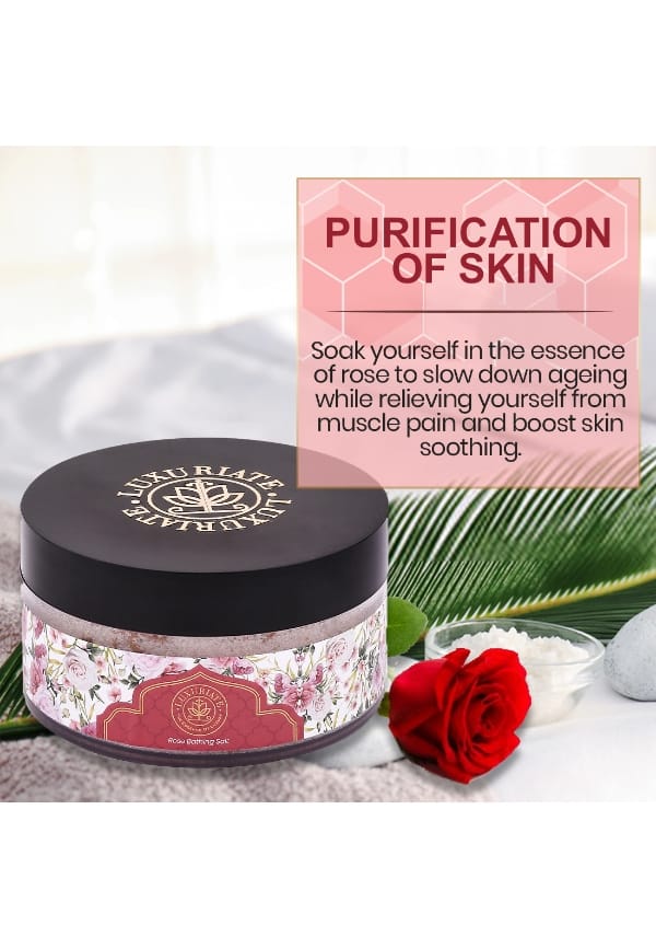 Natural and Mineral Rich Rose Flavored Bath and Foot Spa Bathing Salt Body Scrub – thumbnail 3