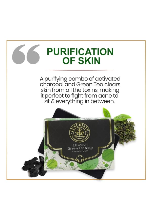 Charcoal and Green Tea Soap Purification of Skin – thumbnail 3