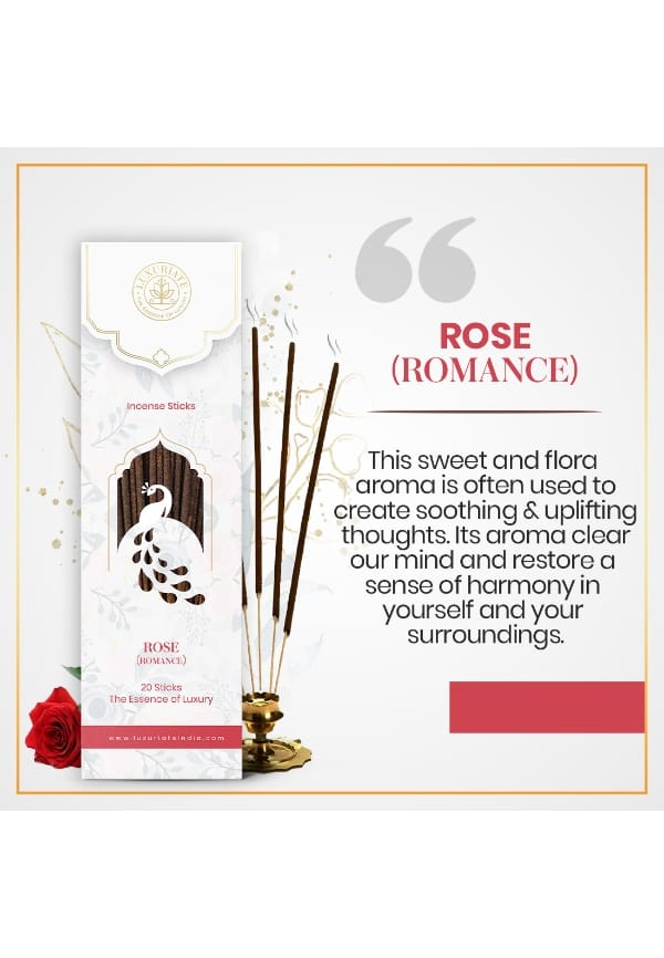 Rose Ayurvedic,Organic,Natural and Non-Toxic Incense Sticks – thumbnail 3
