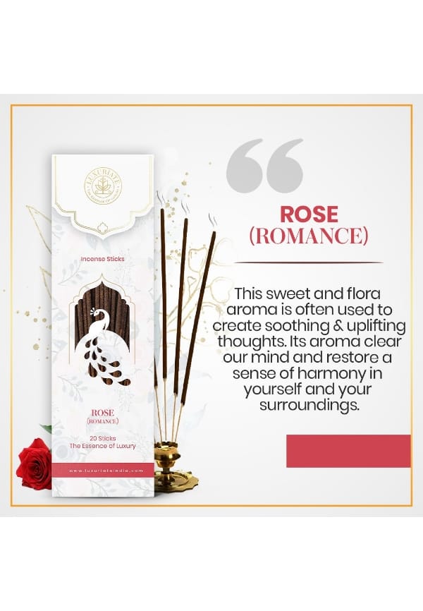 Rose Ayurvedic,Organic,Natural and Non-Toxic Incense Sticks – thumbnail 2