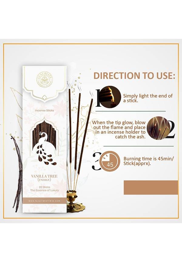 Vanilla Fragrance Natural and Non-Toxic Incense Sticks – thumbnail 3