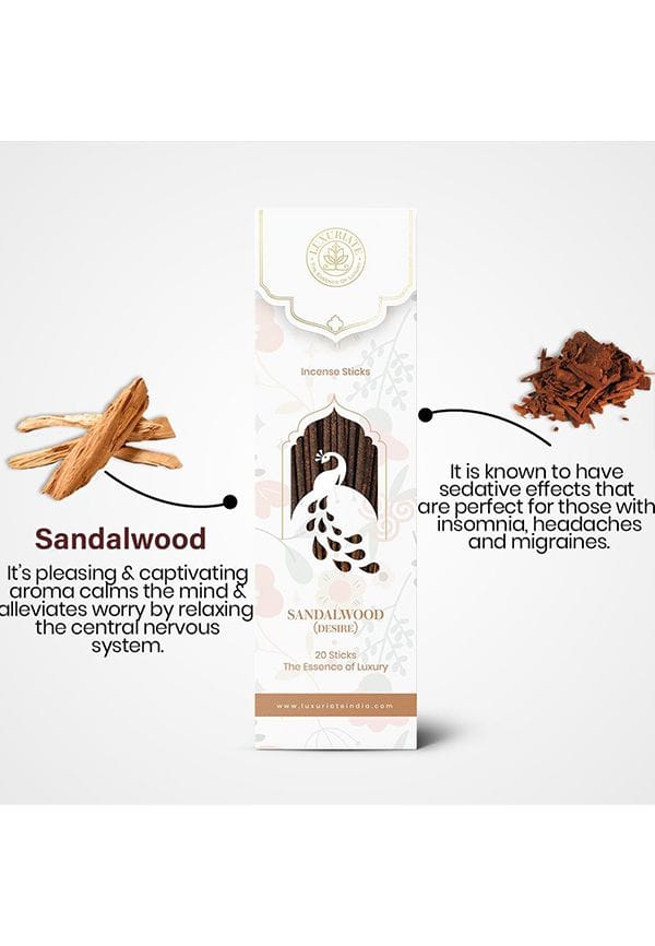 Sandalwood Ayurvedic,Organic,Natural and Non-Toxic Incense Sticks-Great for Yoga, Meditation, Prayer, Home Fragrance, and as Air Purifie,(Contains 20 Incense Sticks/Natural Agarbatti) – thumbnail 4