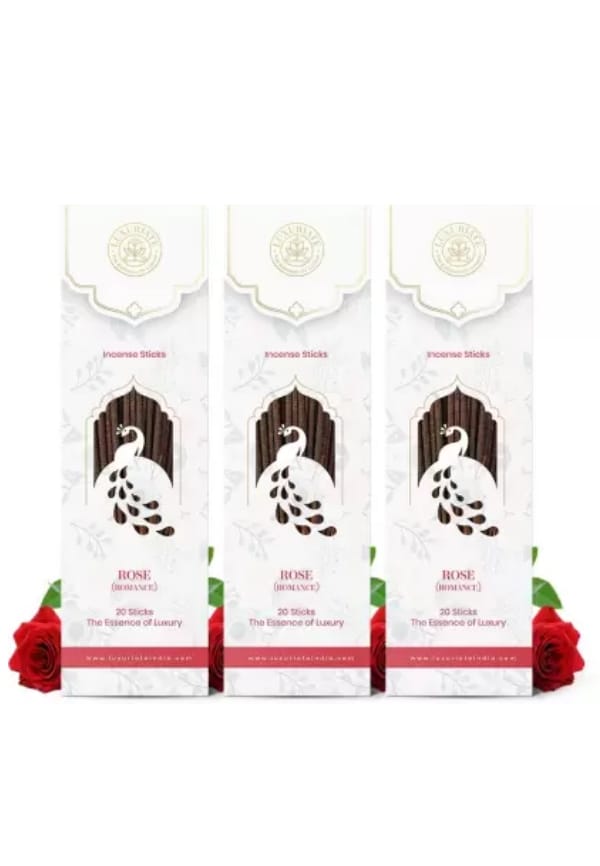 Rose Ayurvedic,Organic,Natural and Non-Toxic Incense Sticks- Rose Ayurvedic,Organic,Natural and Non-Toxic Incense Sticks-
