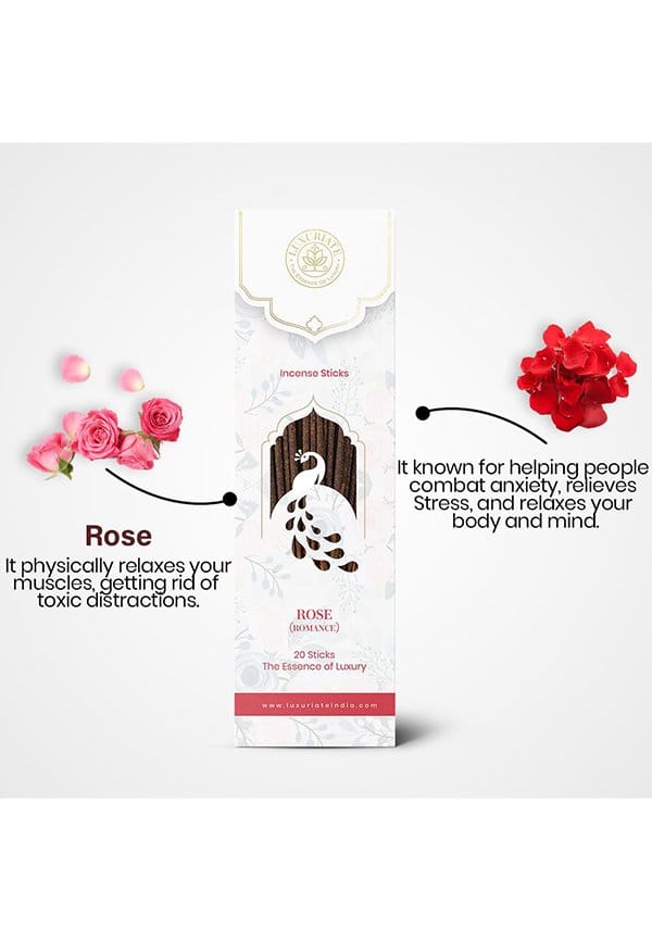 Rose Ayurvedic,Organic,Natural and Non-Toxic Incense Sticks- – thumbnail 4