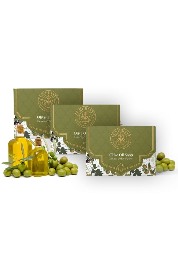 Olive Oil Soap Bar for Men and Women,125 gm [combo pack of 3 pcs]