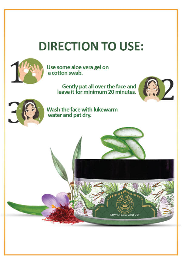 100% Pure Natural Organic Aloe Vera Saffron Strands Gel – thumbnail 3