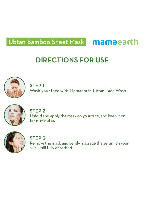 Ubtan Bamboo Sheet Mask With Turmeric & Saffron For Skin Brightening – thumbnail 4